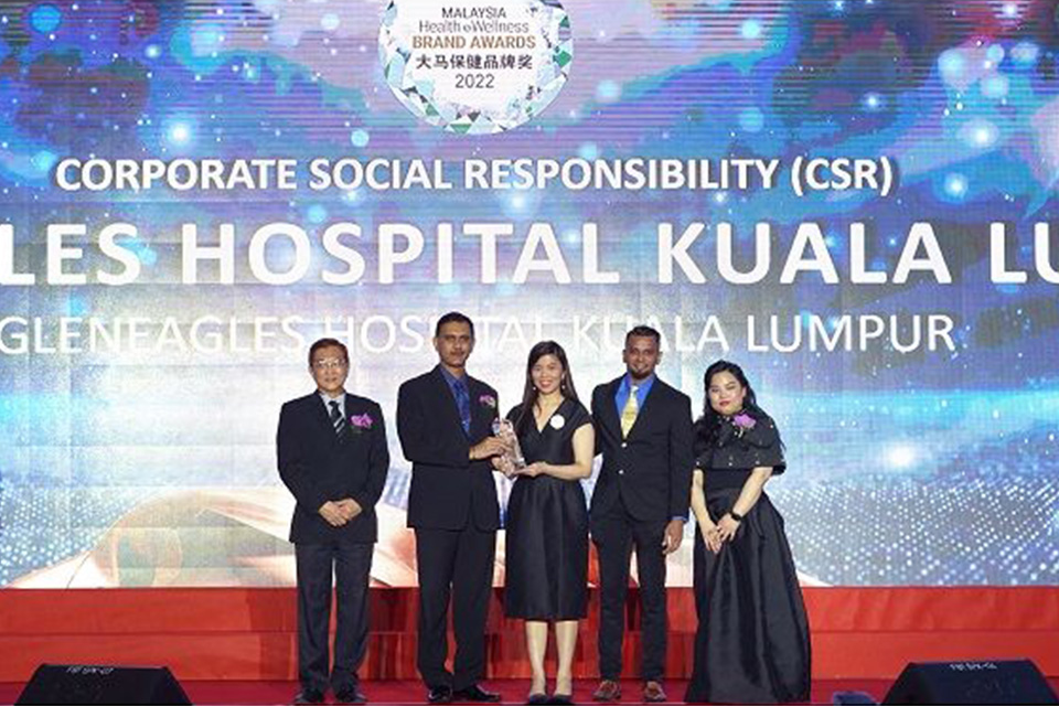 Gleneagles Hospital Kuala Lumpur recognised at the Malaysia Health & Wellness Awards