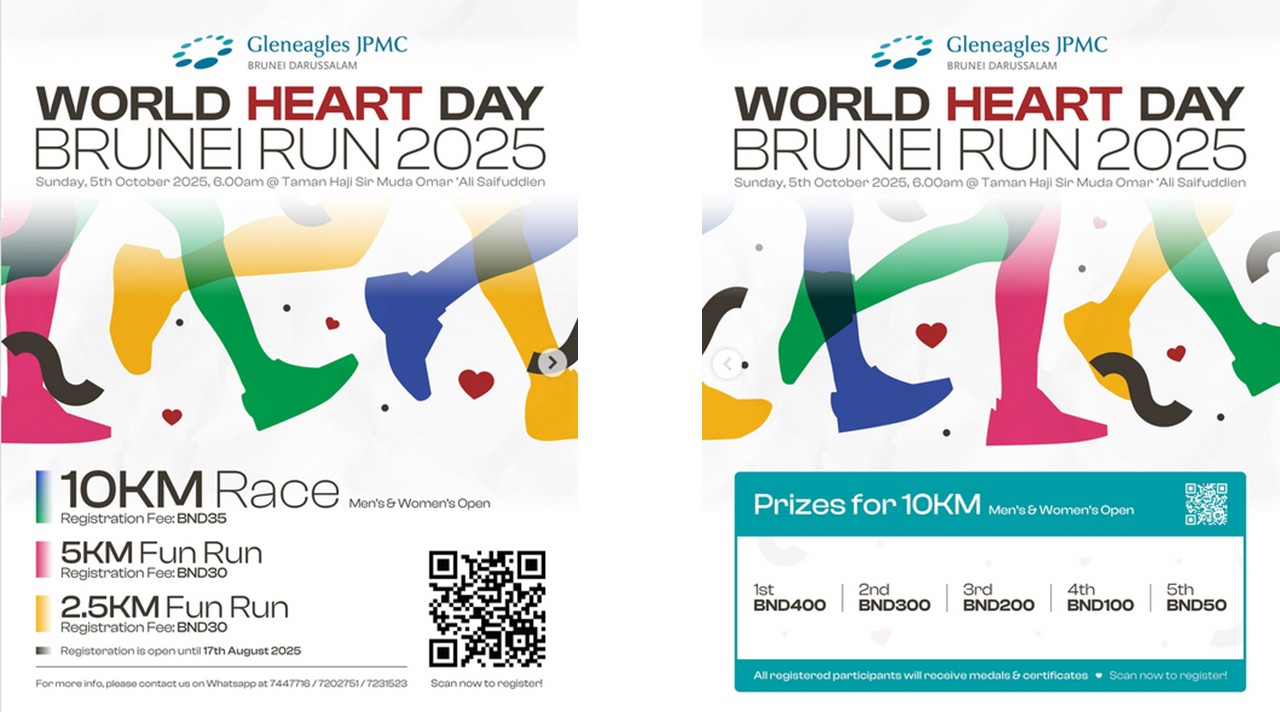 Gleneagles JPMC Kicks Off World Heart Day Brunei Run 2025
